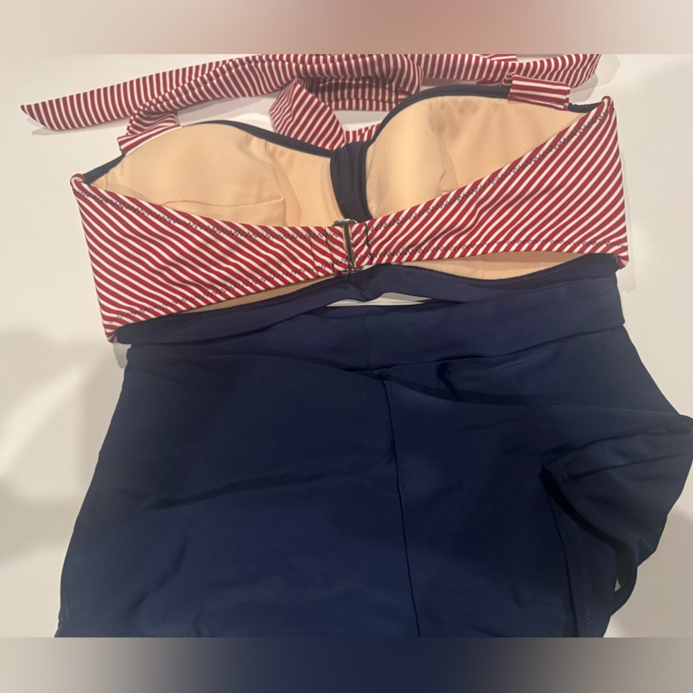 NWT bslingerie Retro Vintage Push Up High Waisted Bikini Swimsuit, Size Small - Picture 6 of 7
